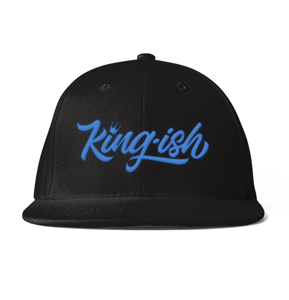 Mens Kingish Snapback Hat Black